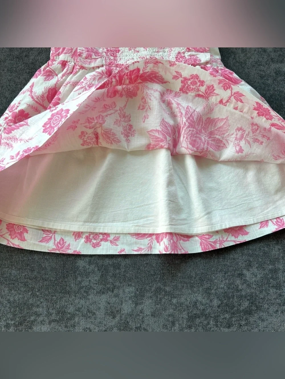 Baby Gap Girls Pink Roses Dress with Bloomers Size 12-18 Months